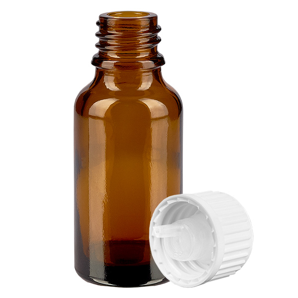 20 ml dråbeflaske 0,9 mm hvid STD BrownLine UT18/20 20 ml dråbeflaske 0,9 mm hvid STD BrownLine UT18/20