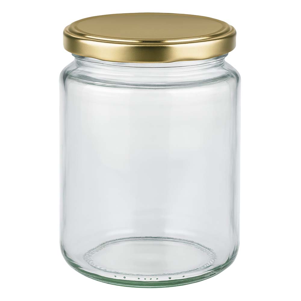 450 g honningglas med gyldent låg BasicSeal UNiTWIST