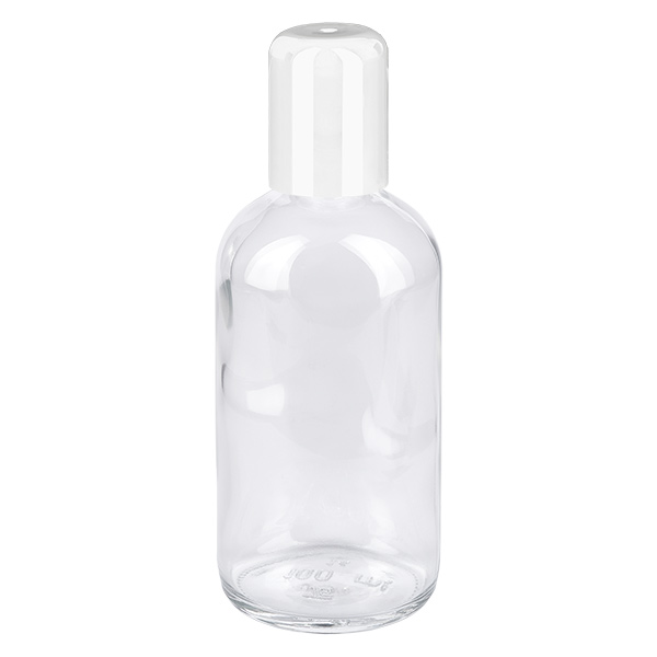 100 ml roll-on flaske hvid STD ClearLine UT18/100 100 ml hvid, gennemsigtig ClearLine-roll-on-flaske af PET-plast med hvid prop