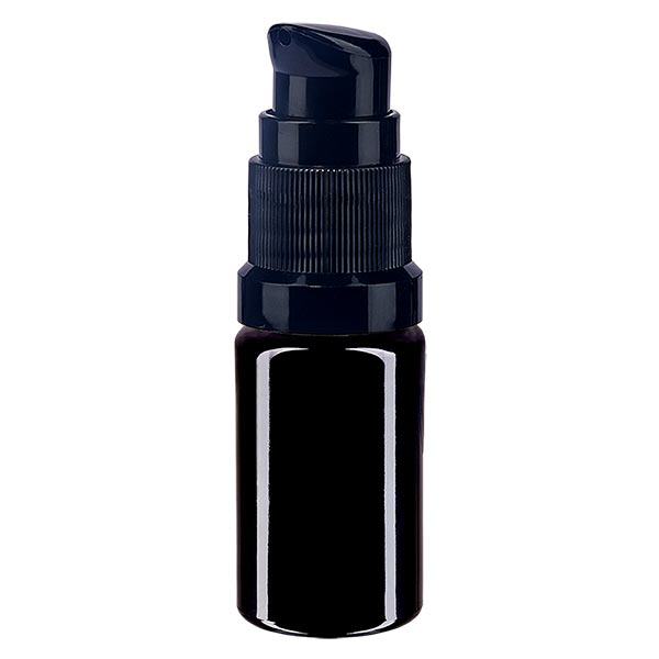 Apoteksflaske viol. 5ml pumpehætte sort St Apoteksflaske viol. 5ml pumpehætte sort St