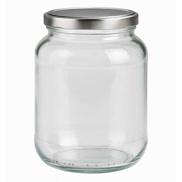 370 ml oval krukke med BasicSeal-låg sølv UNiTWIST