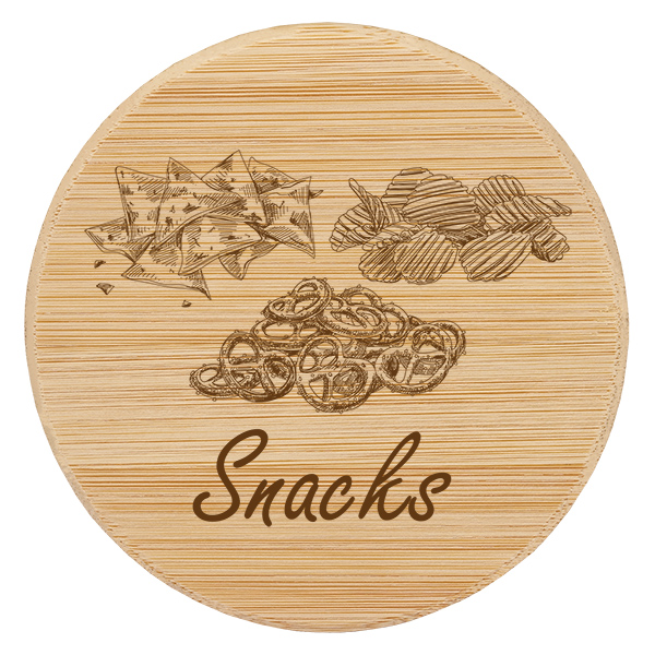 Træcover "Snacks" til WECK RR100 Træcover "Snacks" til WECK RR100