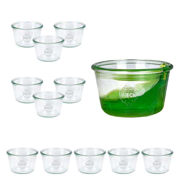 Sæt med 12 Weck-krukker 370 ml Briller Sæt med 12 Weck-krukker 370 ml Briller