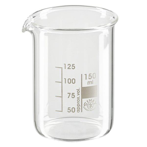 Bægerglas 150 ml borosilikatglas, lav form