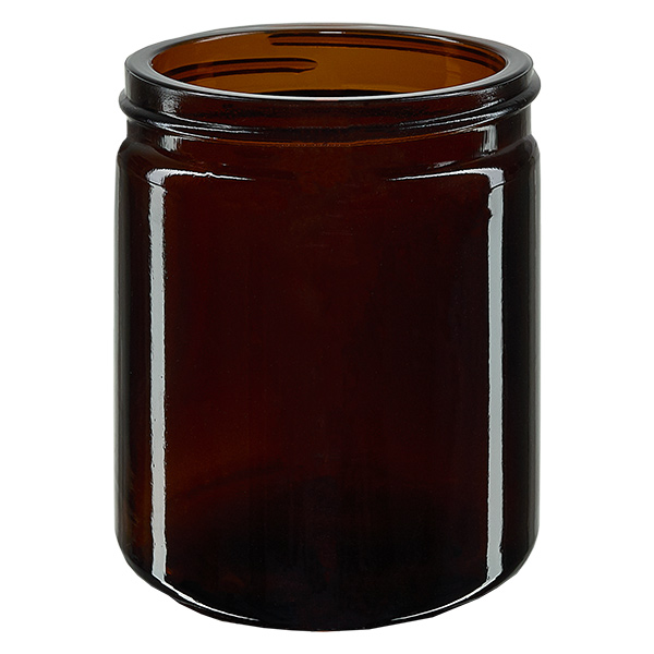 180 ml glaskrukke brun uden låg, gevind 63 mm/R3 ApoGlas. Farmaceutisk kvalitet fra EU-produktion. Fødevaresikker. Med UV-beskyttelse.