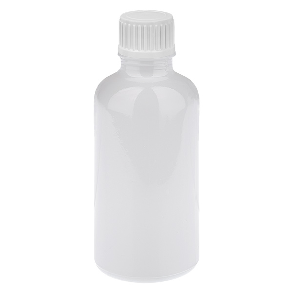 50 ml dråbeflaske 0,9 mm, hvid, standardlåg WhiteLine UT18/50 50 ml dråbeflaske 0,9 mm, hvid, standardlåg WhiteLine UT18/50