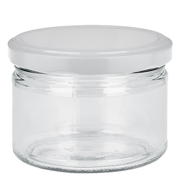 540 ml rund krukke med BasicSeal-låg hvid UNiTWIST