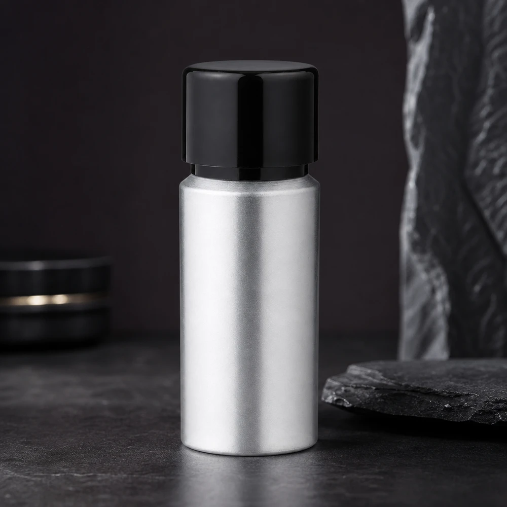 20 ml farvet aluminiumsflaske med skruelåg Lille 20 ml aluminiumsflaske med skruelåg - perfekt portionsstørrelse til prøver og tests