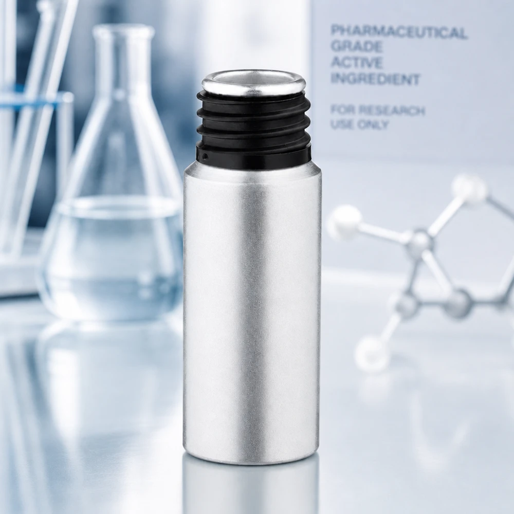 20 ml farvet aluminiumsflaske Cylindrisk 20 ml flaske i bejdset aluminium med mat overfladestruktur til farmaceutiske anvendelser