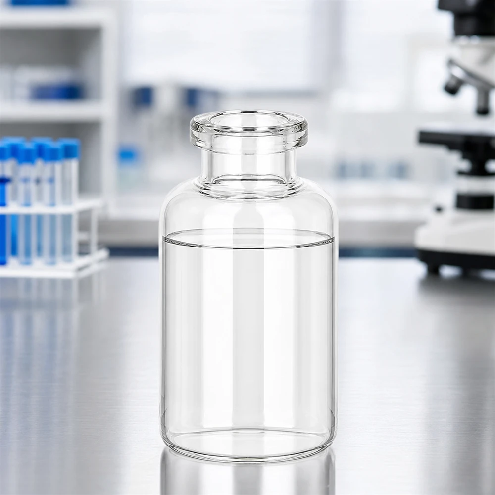 Injektionsflaske i klart glas 30 ml Hochwertige Klarglas Injektionsflasche 30ml mit verdicktem Mündungsrand für sichere Gummistopfenversiegelung