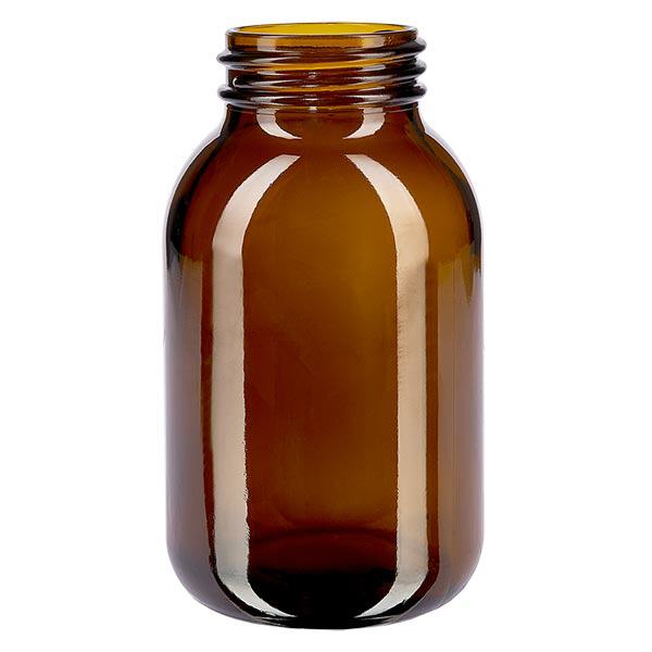 500 ml flaske med bred hals, ravfarvet glas