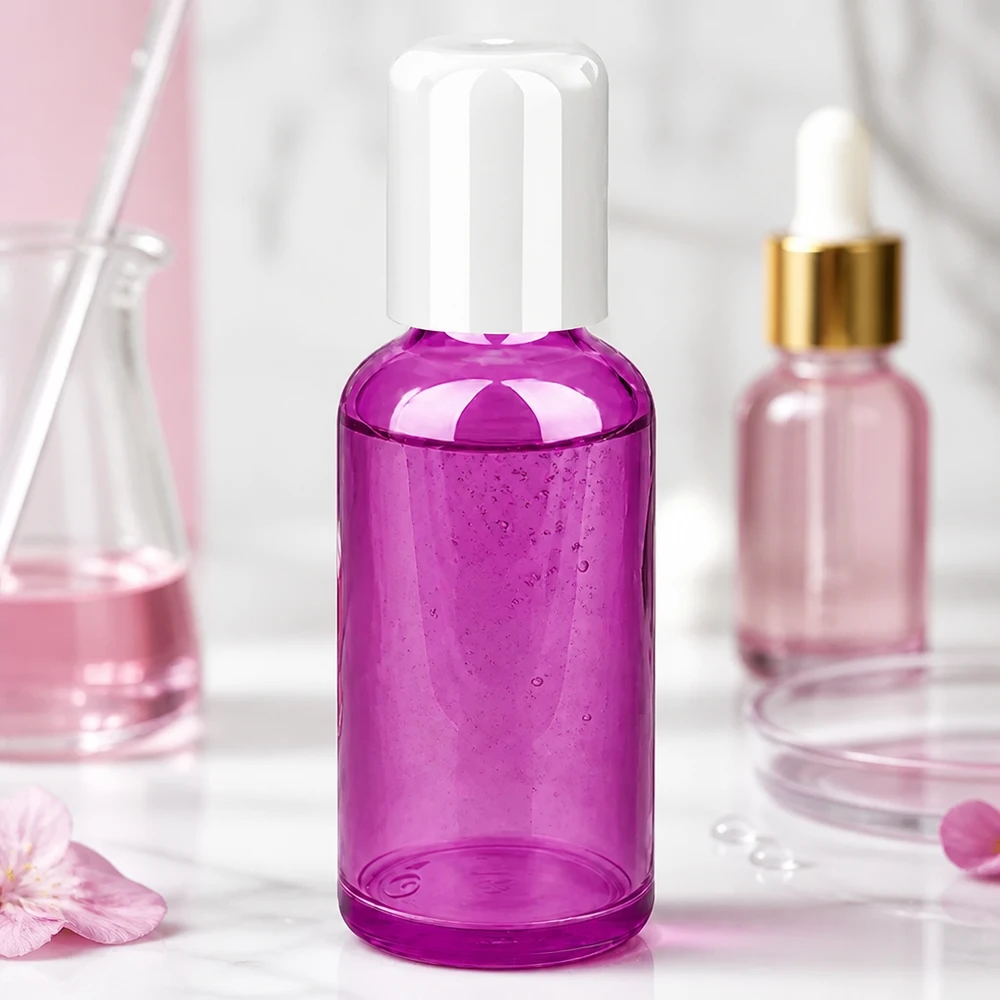50 ml roll-on-flaske hvid Standard PurpleLine UT18/50 Tom 50 ml roll-on-flaske af gennemsigtig plast i elegant lilla til aromaterapi