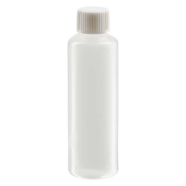 Prøveflaske 12 ml, fremstillet af PE-LD, komplet med hvidt skruelåg Prøveflaske 12 ml, fremstillet af PE-LD, komplet med hvidt skruelåg