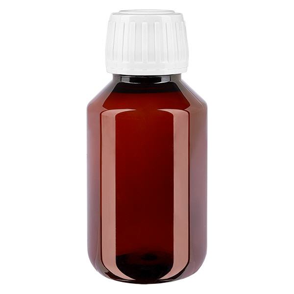 PET-flaske 100 ml med hvid standard OV PET-flaske 100 ml med hvid standard OV