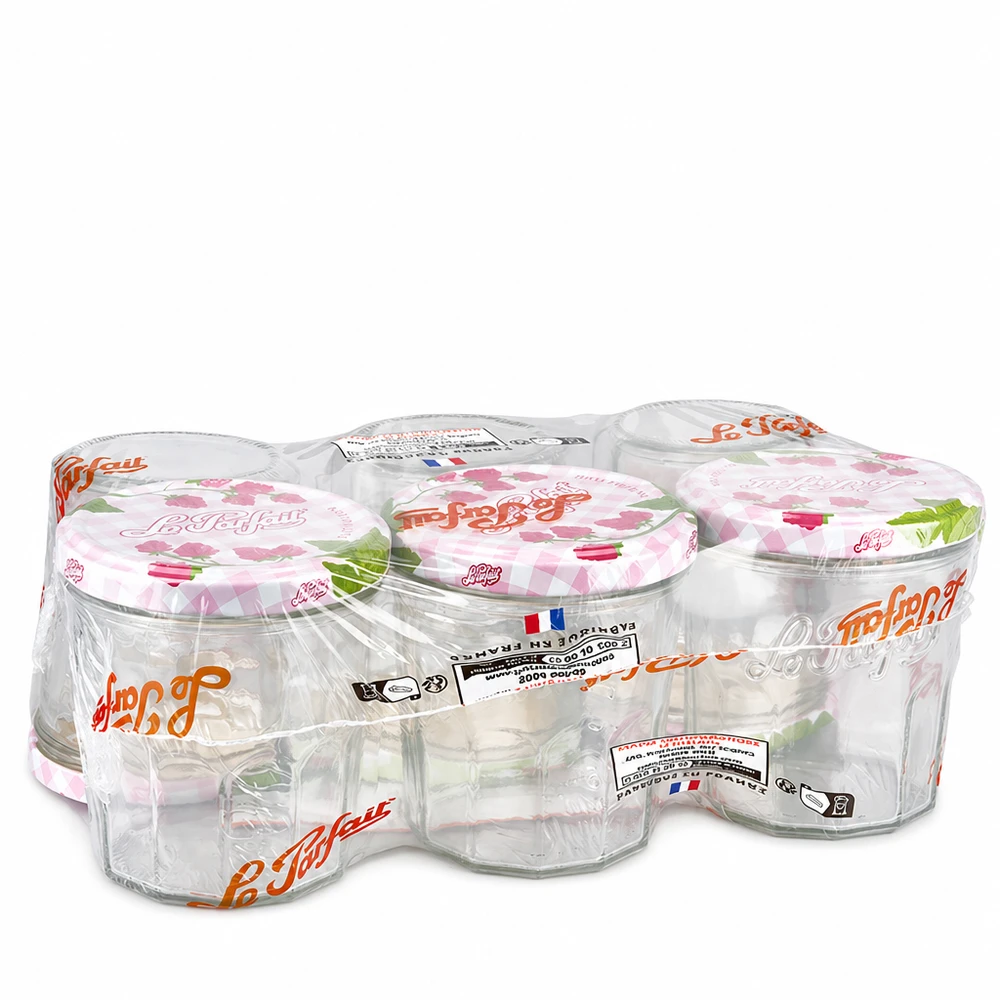 Le Parfait® Jam 324 ml Ø82 mm syltetøjsglas Le Parfait 324 ml glas i en pakke med 6 stk. med skruelåg indpakket i folie til syltetøj og konserves