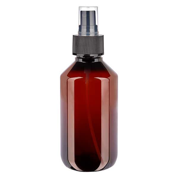 PET-flaske 200 ml med sort forstøver PET-flaske 200 ml med sort forstøver