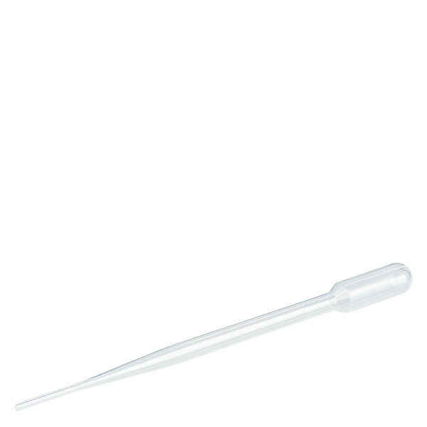 Transferpipette, nominel volumen: 2 ml, (LxB): 154 x 11 mm, materiale: LD-PE, transparent, dråbestørrelse: 35 µl - 45 µl, 750 stk/karton Transferpipette, nominel volumen: 2 ml, (LxB): 154 x 11 mm, materiale: LD-PE, transparent, dråbestørrelse: 35 µl - 45 µl, 750 stk/karton