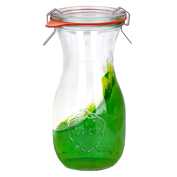 Sæt med 48 Weck-krukker 290 ml juiceflaske med 48 glaslåg Sæt med 48 Weck-krukker 290 ml juiceflaske med 48 glaslåg