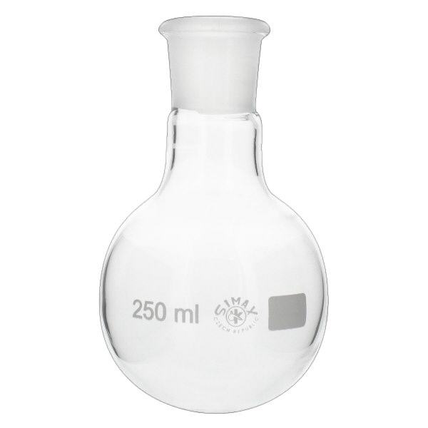 Rundbundet kolbe 250 ml med standard slebet led (29/32) Rundbundet kolbe 250 ml med standard slebet led (29/32)