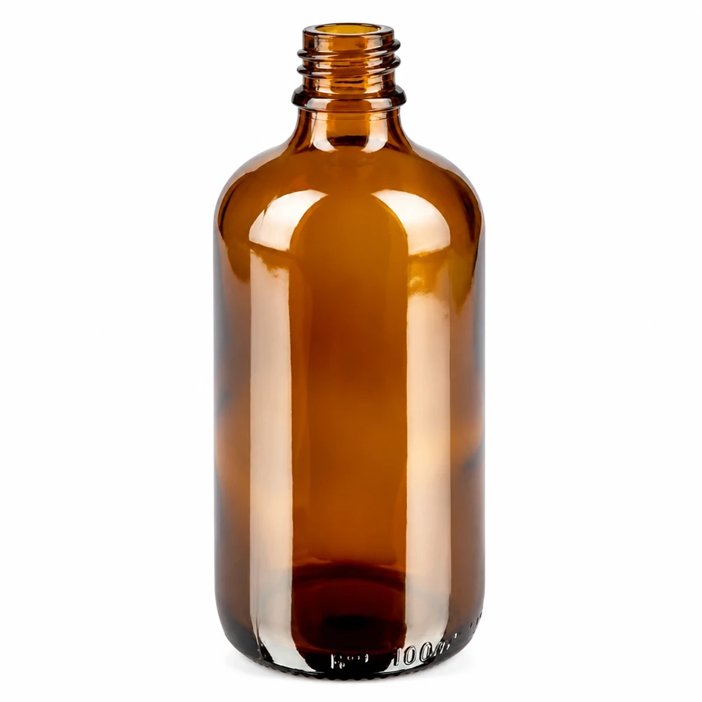 100 ml dråbeflaske 2 mm sort OV BrownLine UT18/100 Brun apotekerflaske 100 ml med præcis 2 mm dråbeindsats til doseret udlevering af væsker