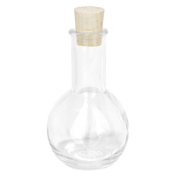 Tulip 100ml klar, åbning 18mm, inkl. kork 18/22 Tulip 100ml klar, åbning 18mm, inkl. kork 18/22