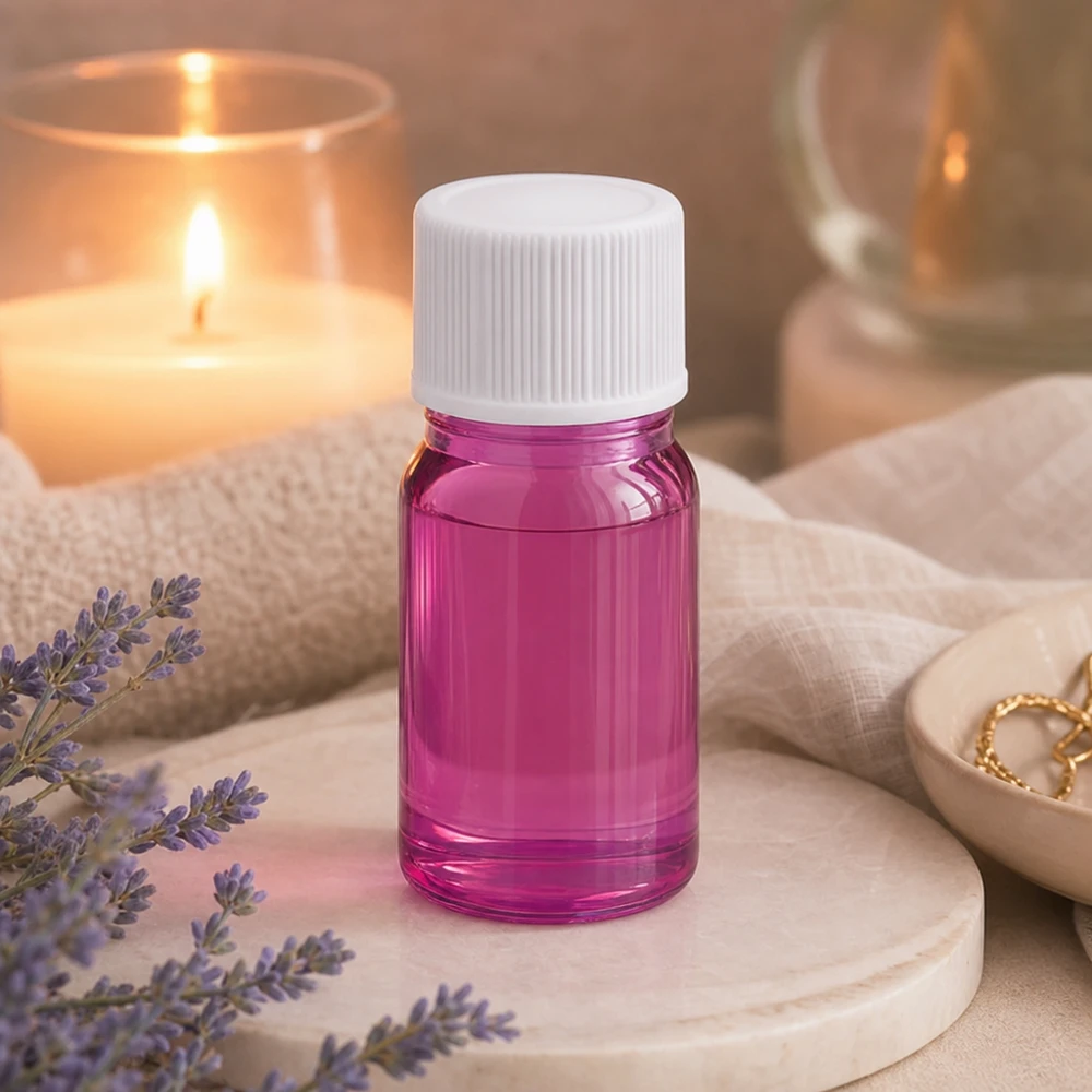 5ml flaske 11mm skruelåg hvid standard PurpleLine UT18/5 5 ml apoteksflaske af høj kvalitet lavet af UV-beskyttende violet glas med hvid standardhætte