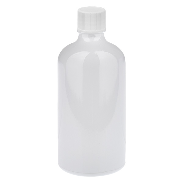 100 ml flaske 11 mm skruelåg hvid standard WhiteLine UT18/100