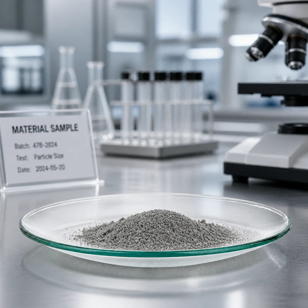 Urglasskål Ø 60 mm Professionel urglasskål 6 cm i diameter med gråt pulver til materialeanalyse i laboratoriet