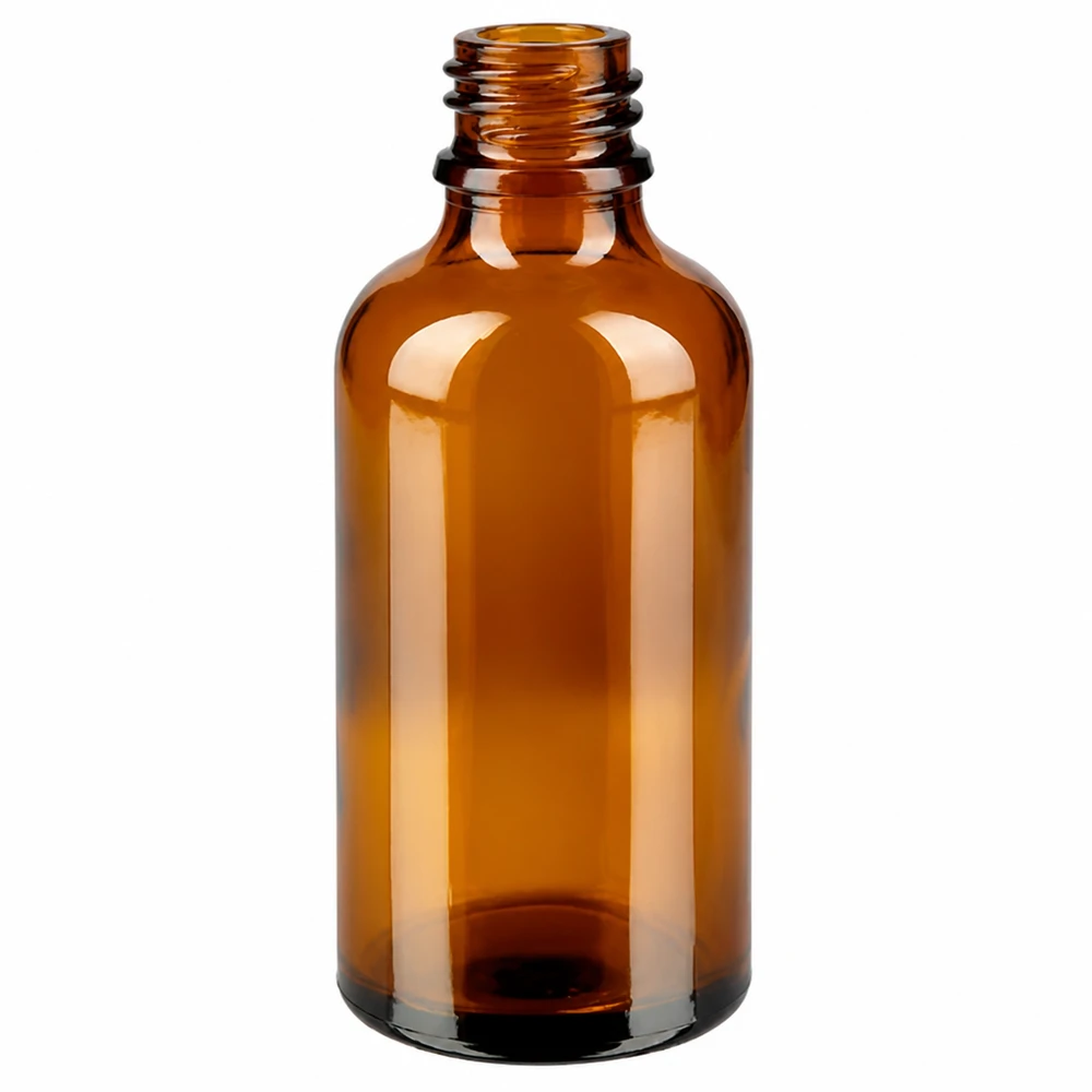 50 ml pipetteflaske hvid OV BrownLine UT18/50 50 ml ravfarvet glasflaske med skruegevind til pipetter og laboratoriebrug