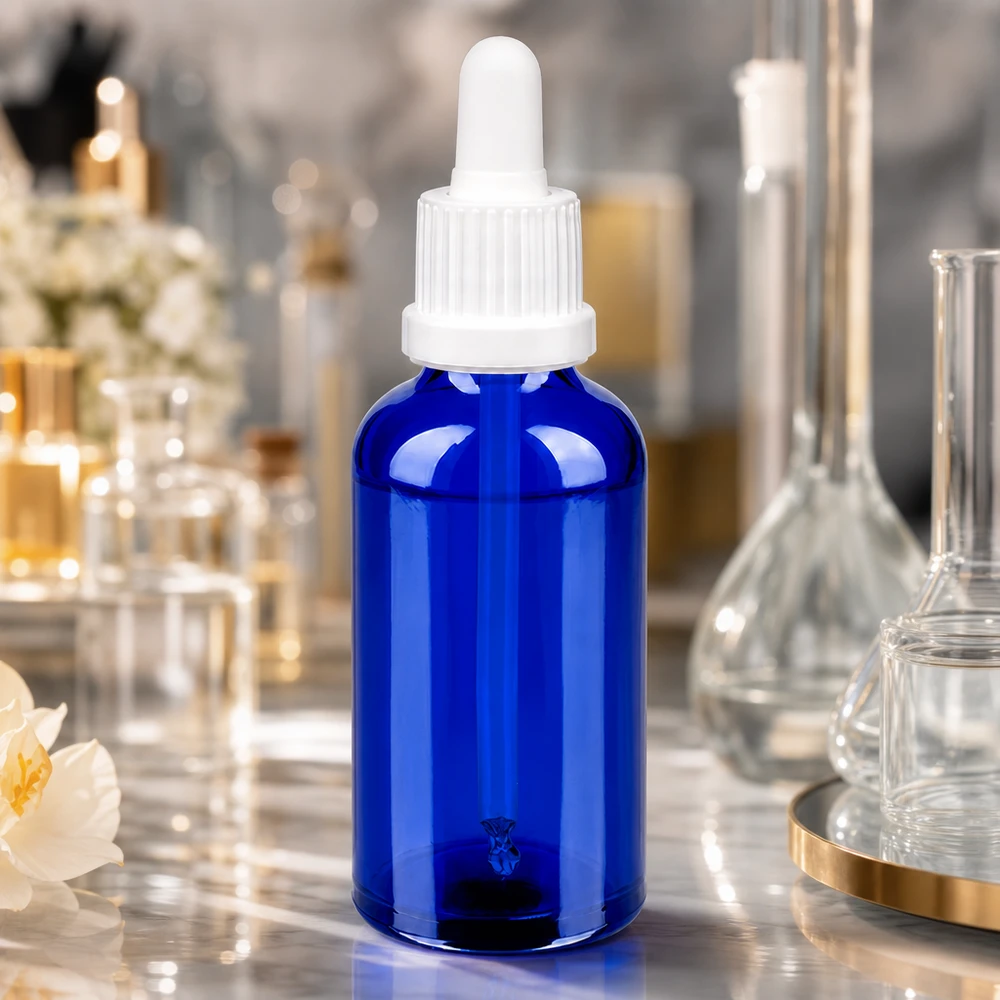 50 ml pipetteflaske hvid OV BlueLine UT18/50 Kompakt 50 ml pipetteflaske OV BlueLine UT18/50 ideel til serum og tinkturer