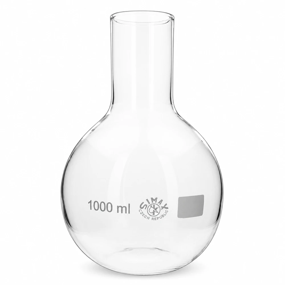 Lommelærke 1000 ml med bred hals 1000 ml borosilikatglaskolbe med bred hals til laboratoriebrug
