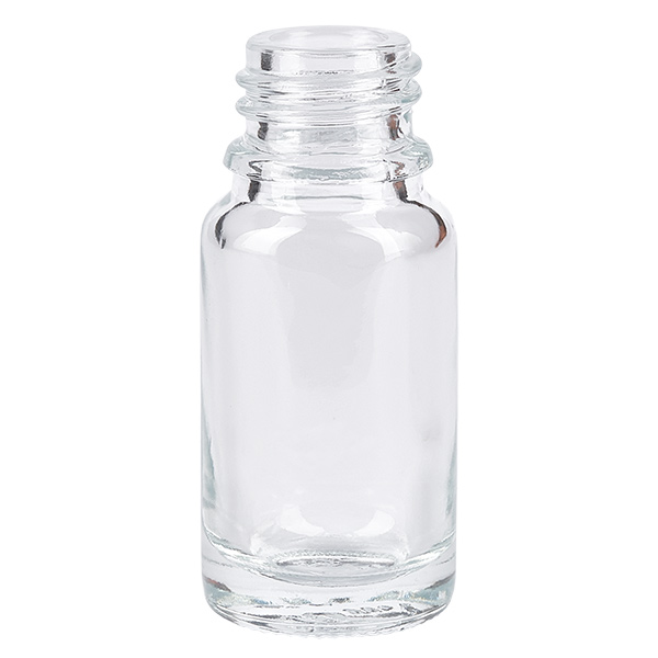 10 ml Apoteksflaske ClearLine DIN18 UNiTWIST 10 ml ClearLine-apotekflaske i klart glas med DIN 18-gevind fra UNiTWIST