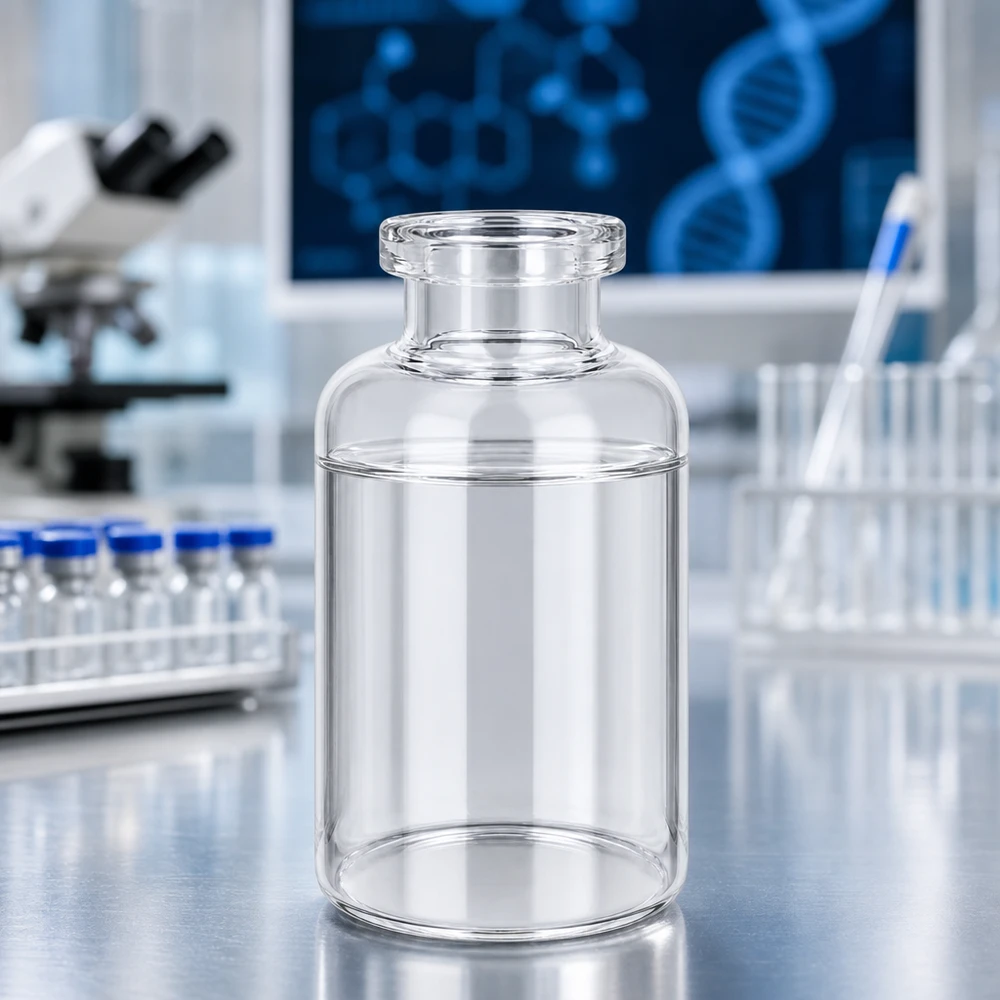 Injektionsflaske i klart glas 30 ml Klarglas Vial 30ml mit dickem Flaschenboden und glatter Oberfläche für aseptische Abfüllprozesse