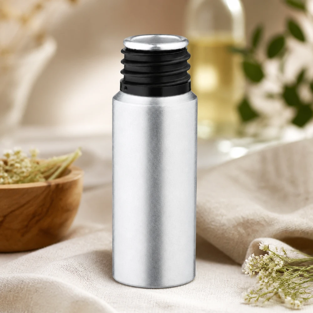 20 ml farvet aluminiumsflaske Cylindrisk 20 ml flaske i bejdset aluminium med glat overflade og ergonomisk design
