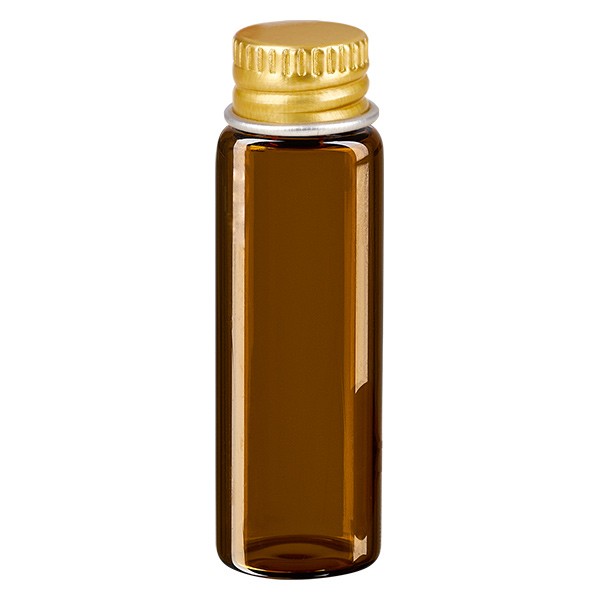 5ml mini glasflaske brun Met.-V. guld UNiTWIST 5ml mini glasflaske brun Met.-V. guld UNiTWIST