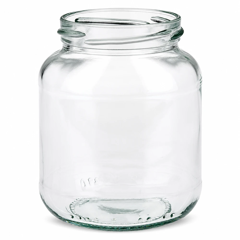 UNiTWIST Oval370 - Ovalt glas med en kapacitet på 370 ml TO66 UNiTWIST Oval370 syltetøjsglas 370 ml TO66 tråd ovalt gennemsigtigt syltetøjsglas syltetøjsglas tomt