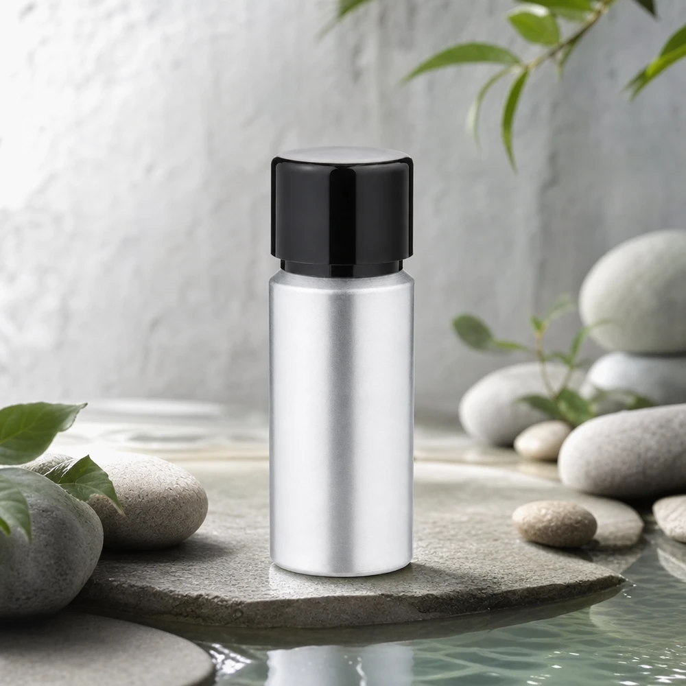 20 ml farvet aluminiumsflaske med skruelåg 20 ml aluminiumsflaske med elegant design - perfekt til aromaterapi og wellness