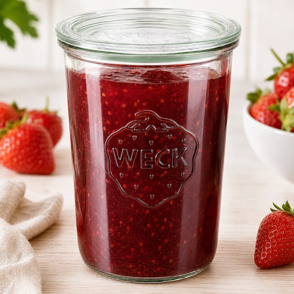 850 ml krukke med glaslåg WECK RR100