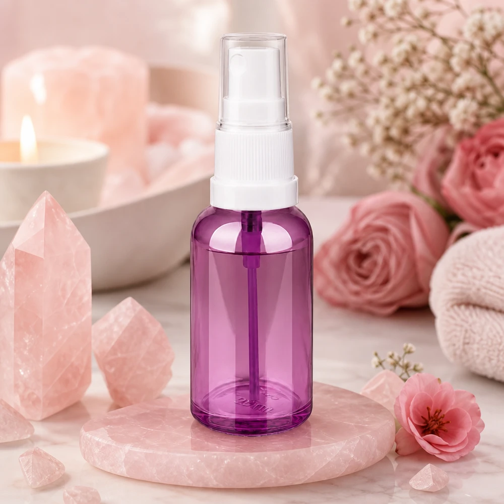 30 ml sprayflaske hvid/transparent Standard PurpleLine UT18/30 Kompakt 30 ml sprayflaske i en elegant lilla farve til DIY-kosmetik og naturkosmetik