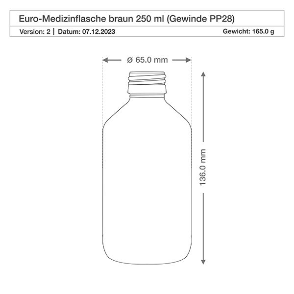 250 ml medicinflaske brun, med pumpesprøjte hvid ApoGlas. Farmaceutisk kvalitet fra EU-produktion. 28 mm (PP28) gevind. (sirup, let glasflaske) 250 ml medicinflaske brun, med pumpesprøjte hvid ApoGlas. Farmaceutisk kvalitet fra EU-produktion. 28 mm (PP28) gevind. (sirup, let glasflaske)