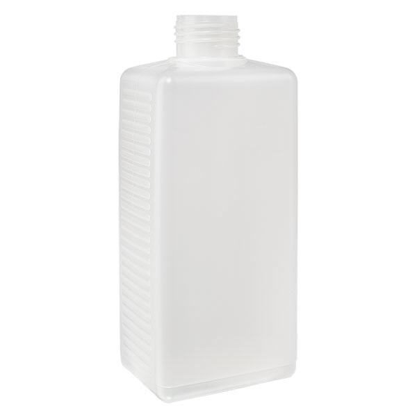 500 ml firkantet flaske HDPE natur, uden låg 500 ml firkantet flaske HDPE natur, uden låg