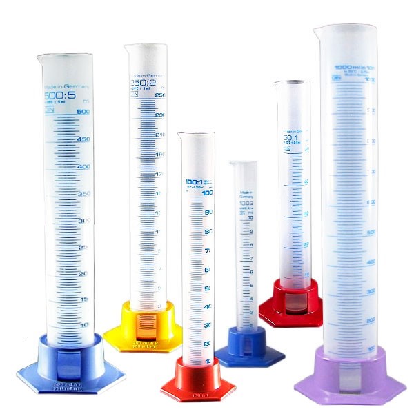 Målecylindersæt (6 målecylindre fra 10-1000 ml)