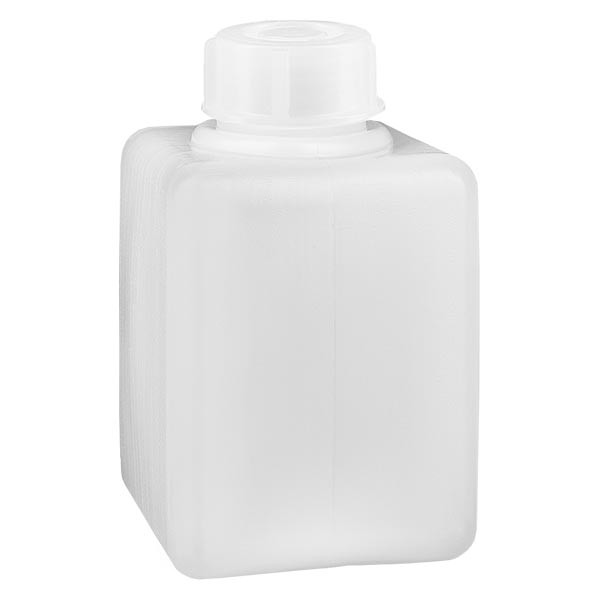 Kemikalieflaske 100 ml, smal hals fremstillet af PE-HD, naturfarve Kemikalieflaske 100 ml, smal hals fremstillet af PE-HD, naturfarve