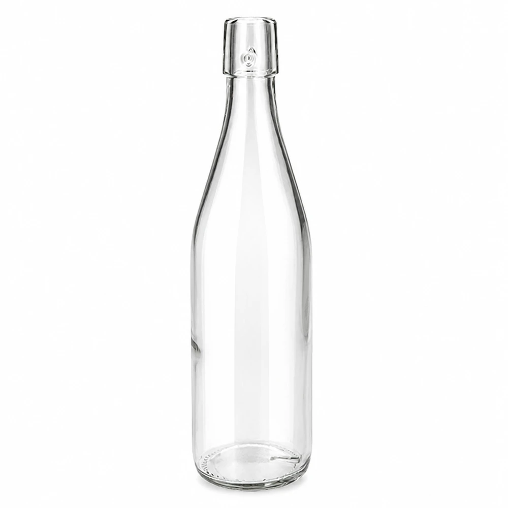 500 ml glasflaske uden skruelåg UNiTWIST 500 ml glasflaske UNiTWIST transparent uden svingprop med skruelåg til drikkevarer og opbevaring