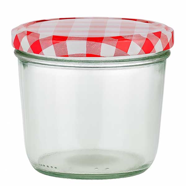 230 ml Briller + BasicSeal-låg rød/hvid UNiTWIST