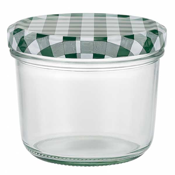 230 ml Briller + BasicSeal-låg grøn/hvid UNiTWIST