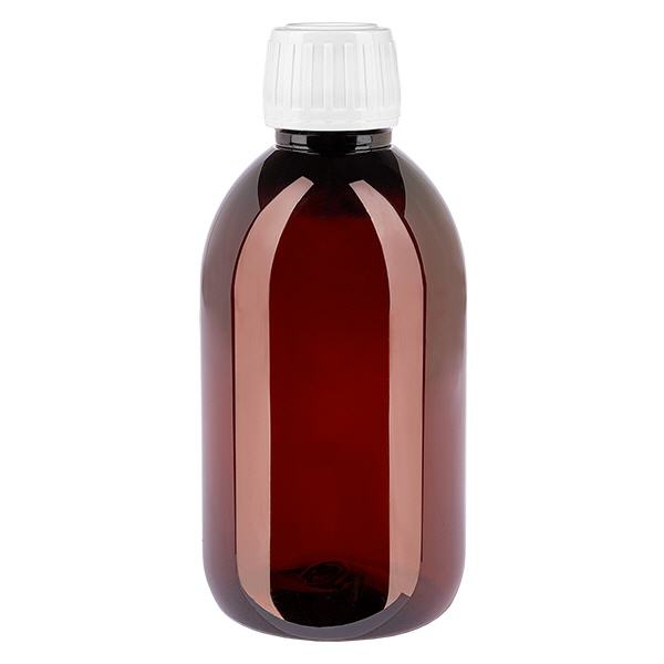 PET-flaske 250 ml med hvid standard OV PET-flaske 250 ml med hvid standard OV