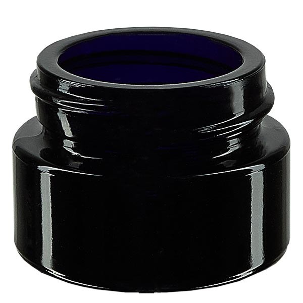 Kosmetikkrukke i violet glas 15 ml, uden låg Kosmetikkrukke i violet glas 15 ml, uden låg