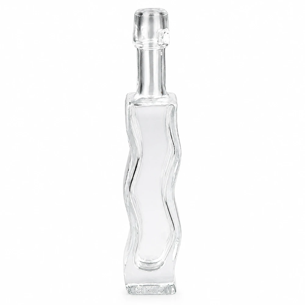40 ml glasflaske Fila uden hængelåg UNiTWIST® 40 ml glasflaske Anna med svingtop gennemsigtig tom Flaskehals synlig Produktfoto forfra