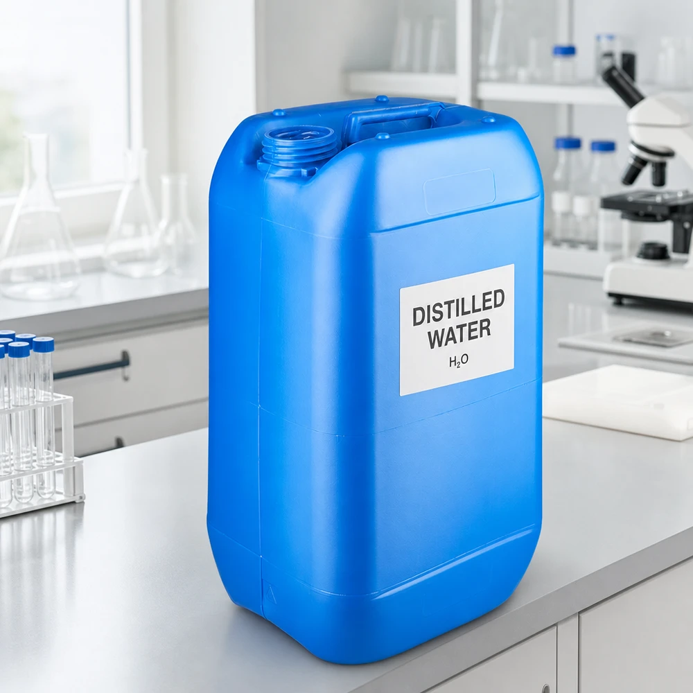 Kanister 15 liter blå uden låg Robust 15-liters dunk i blå uden skruelåg til laboratorier og industrien